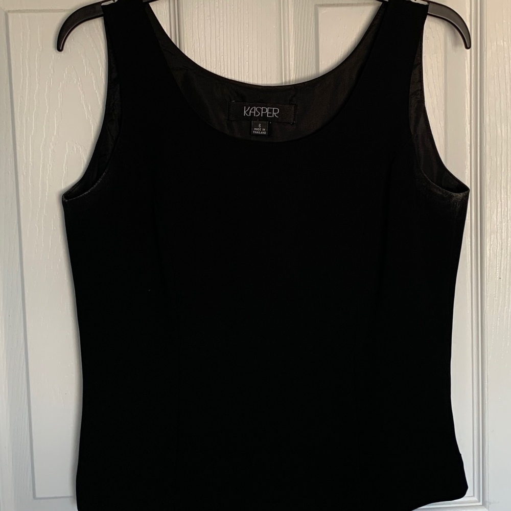 solid black professional work tank top